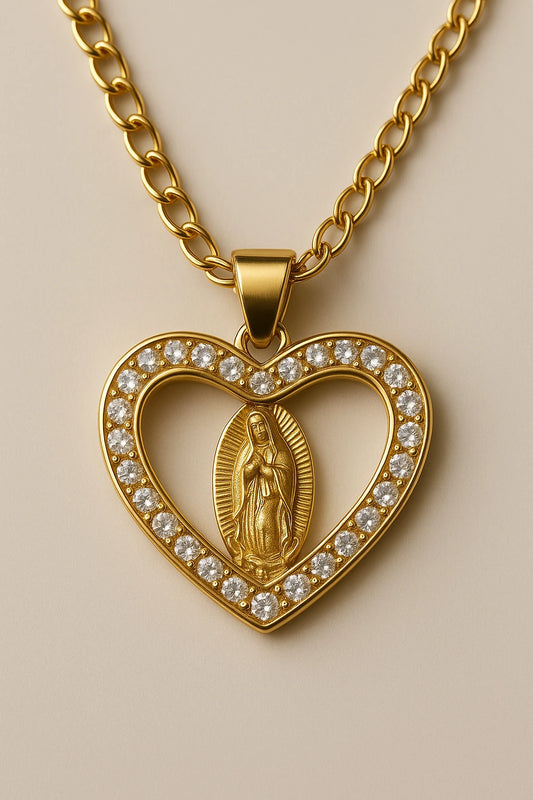 Virgen de guadalupe en corazon