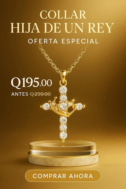 COLLAR BRILLANTE CRUZ CON CORONA
